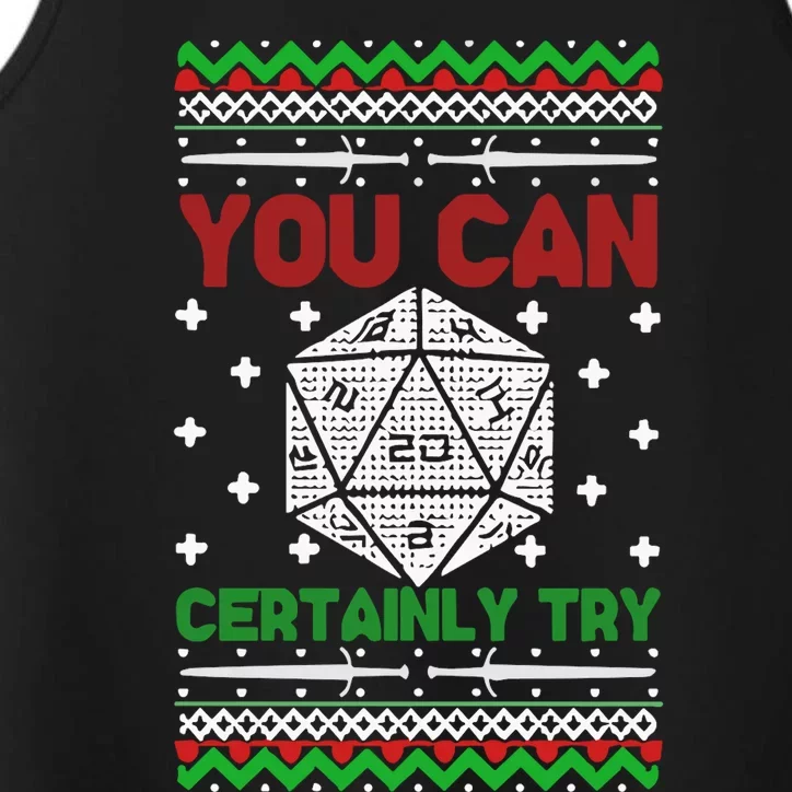 Merry Critmas Christmas D20 Rpg Board Game Role Play Performance Tank