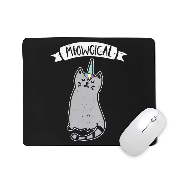 Meowgical Caticorn Cat Unicorn Magical Creature Gift Mousepad