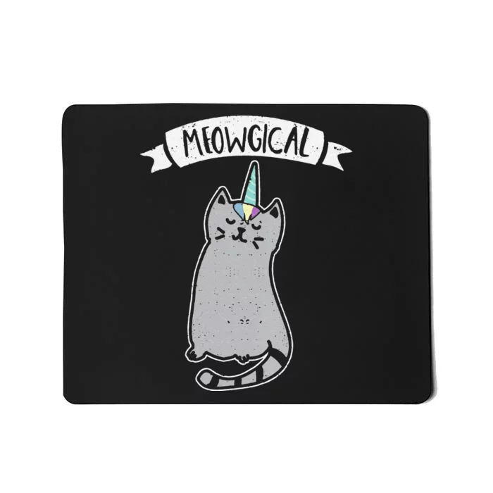 Meowgical Caticorn Cat Unicorn Magical Creature Gift Mousepad