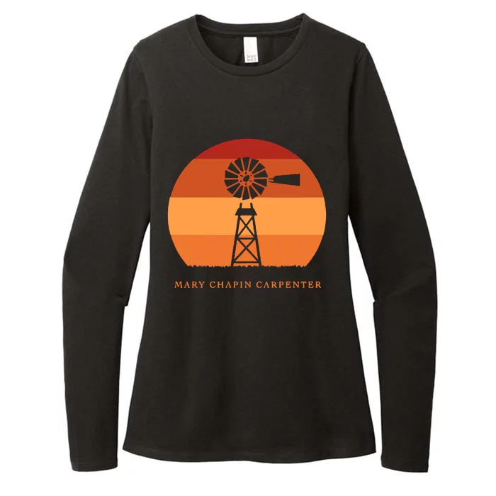 Mary Chapin Carpenter Windmill Retro Vintage Sunset Womens CVC Long Sleeve Shirt