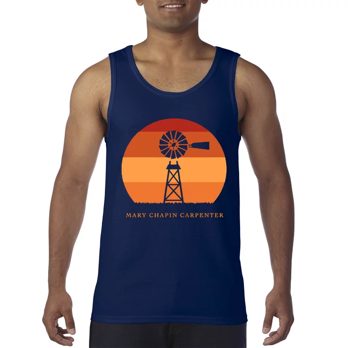 Mary Chapin Carpenter Windmill Retro Vintage Sunset Tank Top