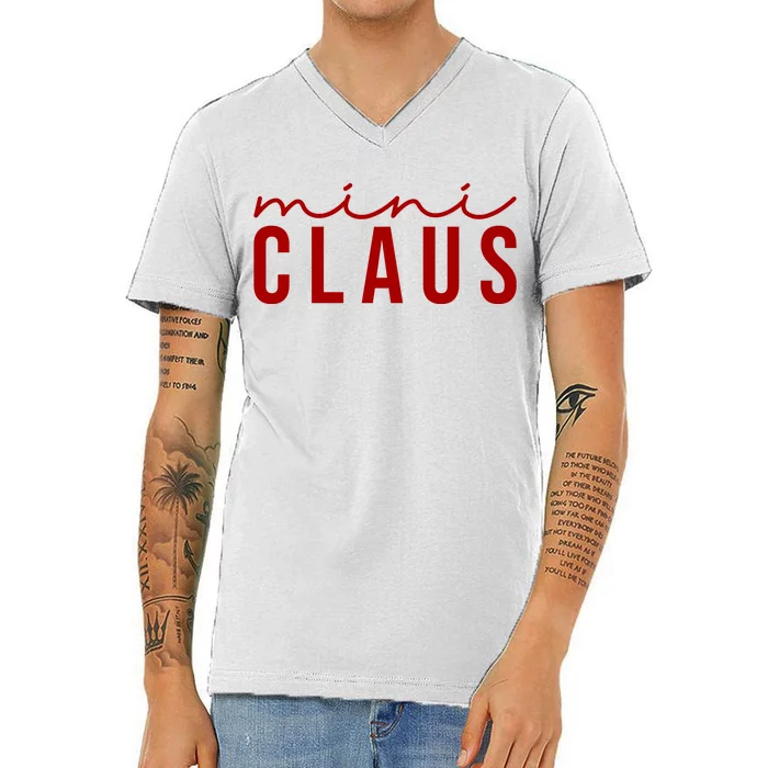 Mini Claus Cute Christmas V-Neck T-Shirt