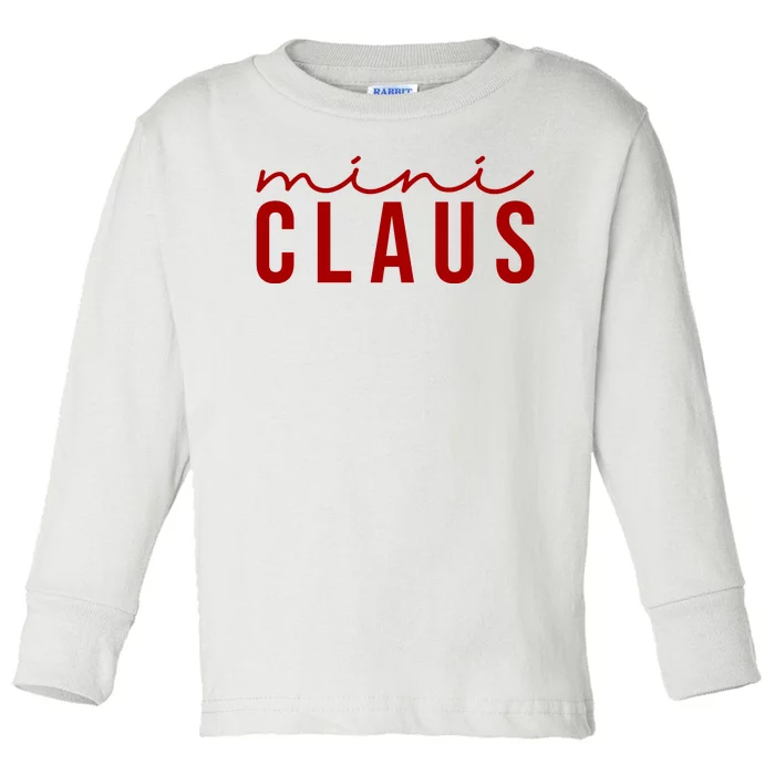 Mini Claus Cute Christmas Toddler Long Sleeve Shirt