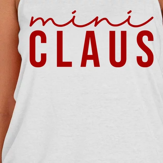 Mini Claus Cute Christmas Women's Knotted Racerback Tank