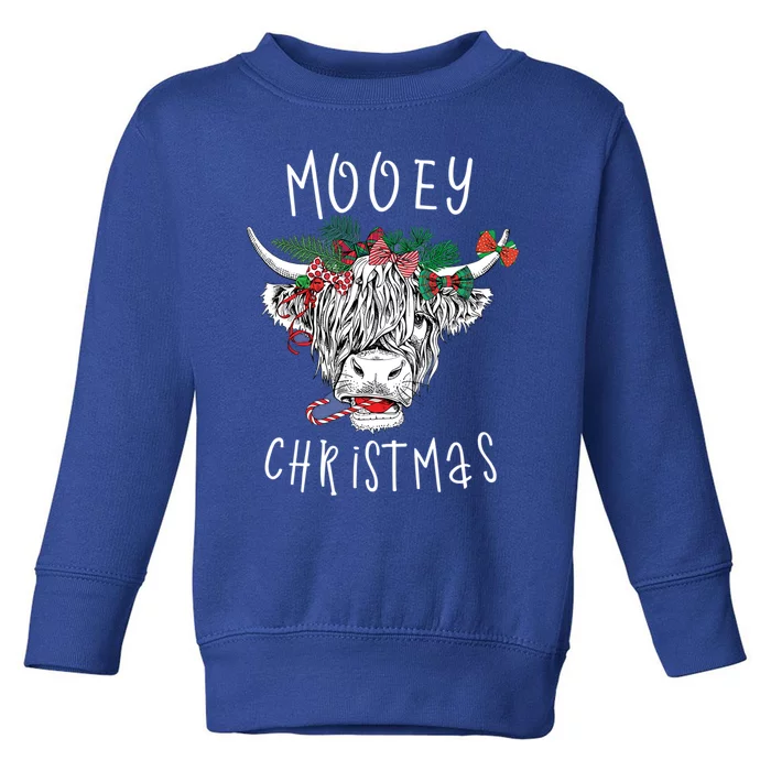 Mooey Christmas Cow Farmer Cow Farm Clothes Gift Toddler Sweatshirt