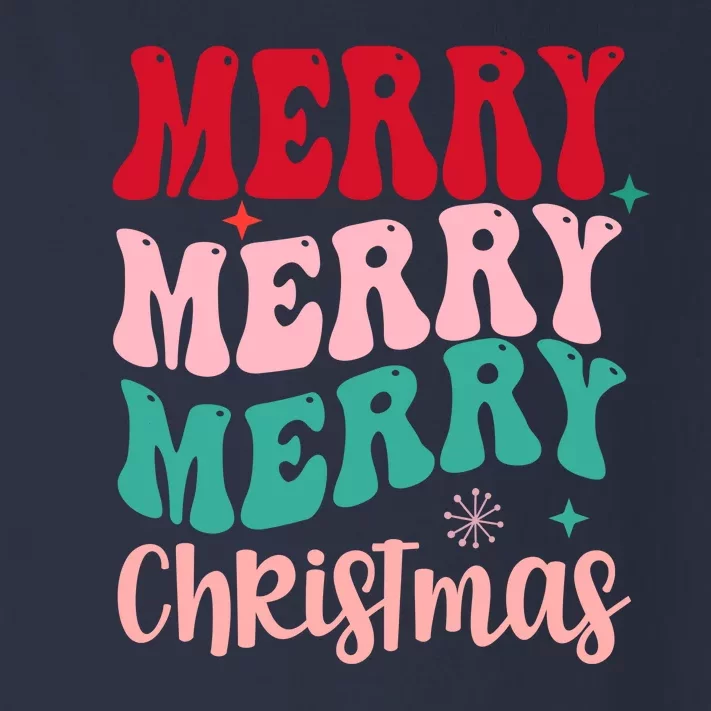 Merry Christmas Cute Holiday Groovy Toddler Long Sleeve Shirt