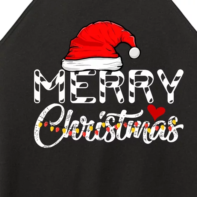 Merry Christmas Christmas Santa Claus Funny Family Christmas Women’s Perfect Tri Rocker Tank