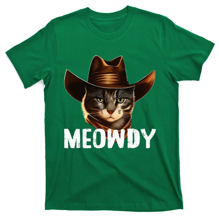 Meowdy Cat Cowboy Funny Cat Meme T-Shirt