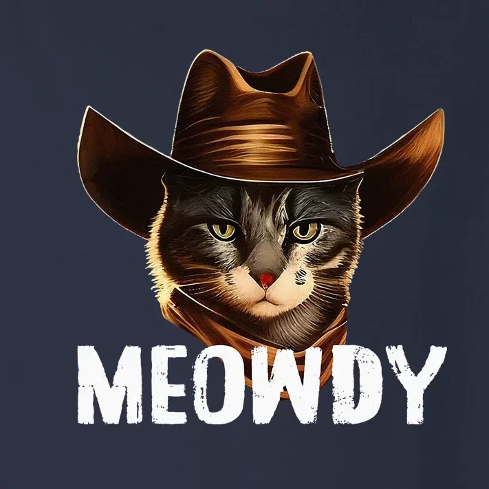 Meowdy Cat Cowboy Funny Cat Meme Toddler Long Sleeve Shirt