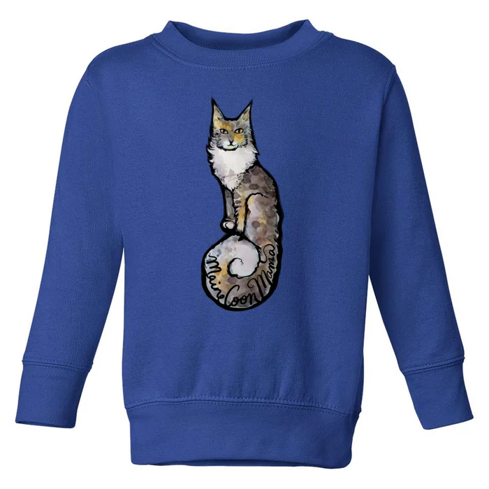 Maine Coon Cat Dilute Calico Maine Coon Mama Great Gift Toddler Sweatshirt