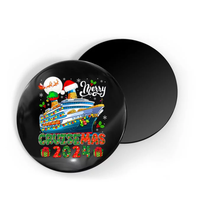 Merry Christmas Cruise 2024 Santa Elf Cruise Ship Lover Magnet