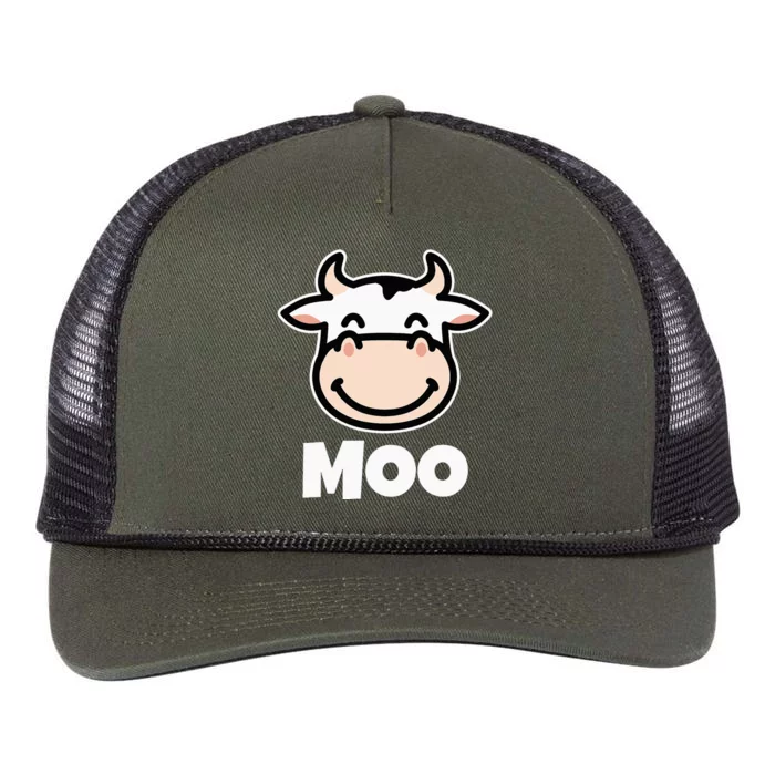 MOO Cows Cow Lover Retro Rope Trucker Hat Cap