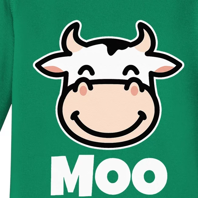 MOO Cows Cow Lover Baby Long Sleeve Bodysuit