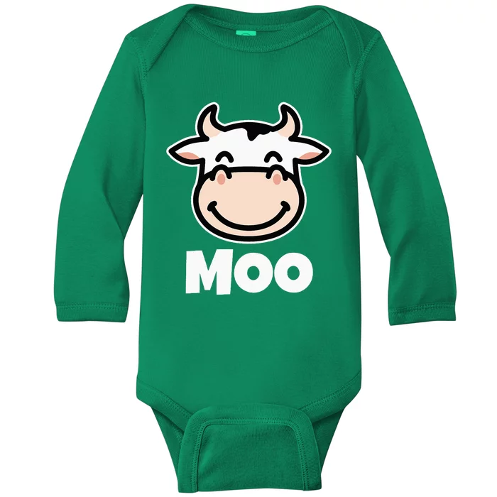 MOO Cows Cow Lover Baby Long Sleeve Bodysuit