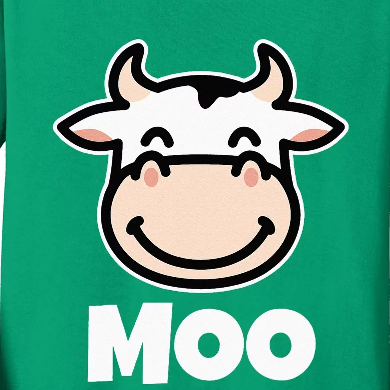 MOO Cows Cow Lover Kids Long Sleeve Shirt