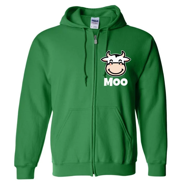 MOO Cows Cow Lover Full Zip Hoodie