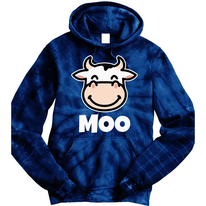 MOO Cows Cow Lover Tie Dye Hoodie