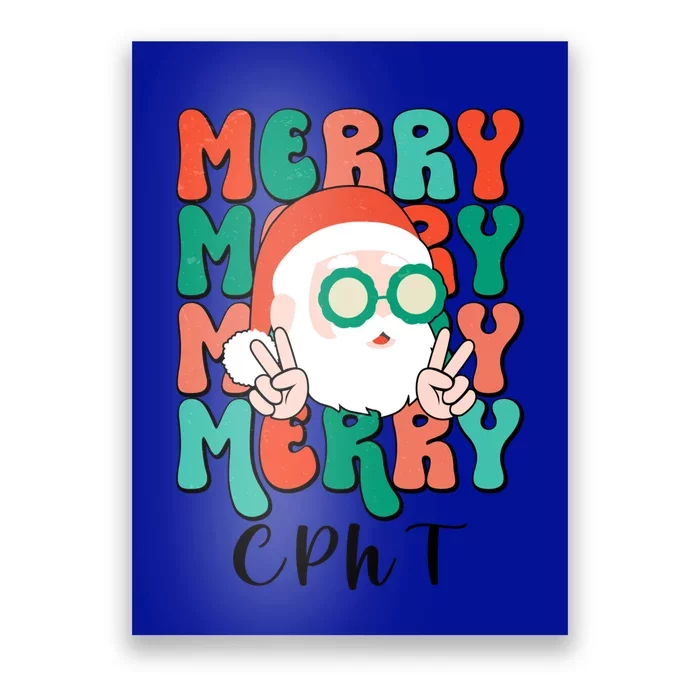 Merry Cpht Christmas Certified Pharmacy Technician Xmas Gift Poster