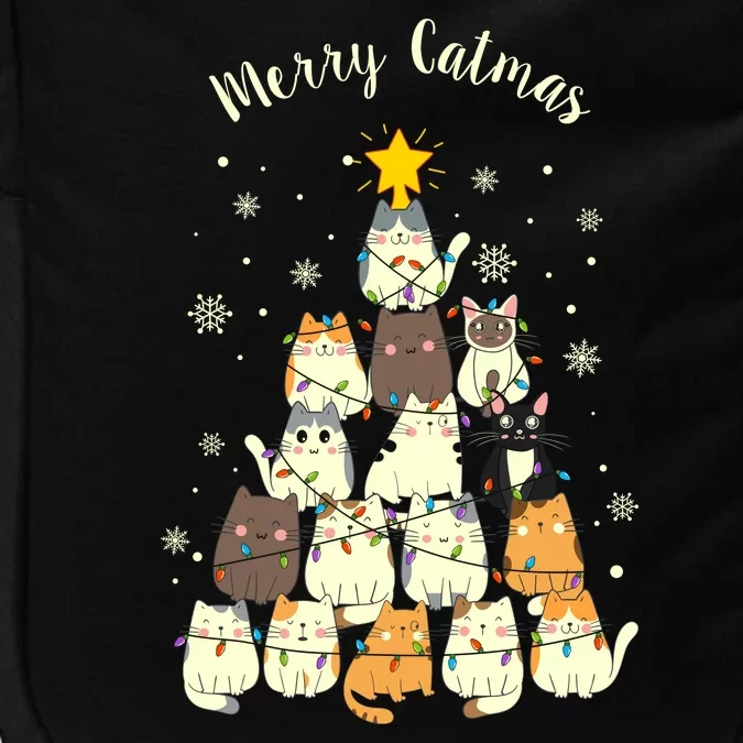 Merry Catmas Cute Cat Lover Christmas Impact Tech Backpack