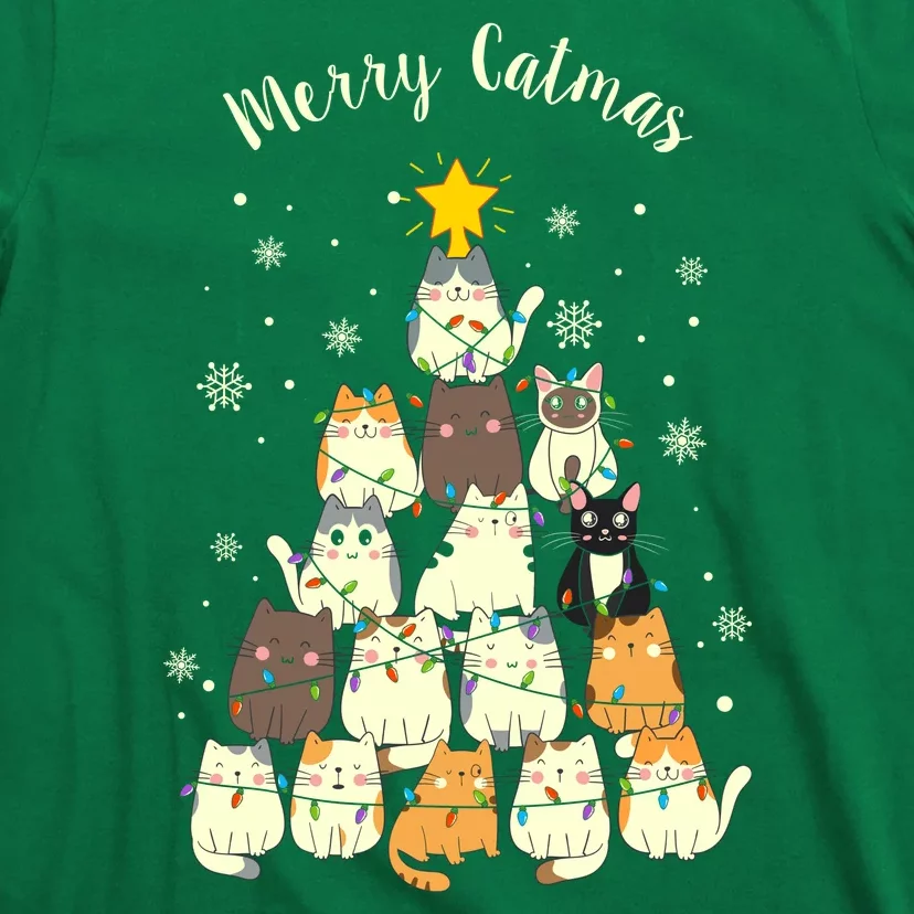 Merry Catmas Cute Cat Lover Christmas T-Shirt