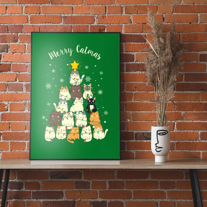 Merry Catmas Cute Cat Lover Christmas Poster