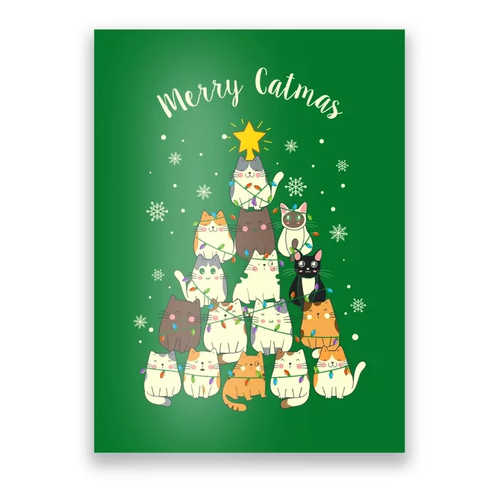 Merry Catmas Cute Cat Lover Christmas Poster