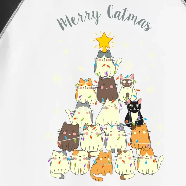 Merry Catmas Cute Cat Lover Christmas Toddler Fine Jersey T-Shirt