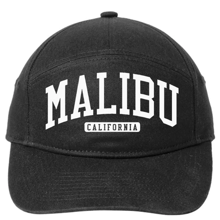 Malibu California CA College 7-Panel Snapback Hat