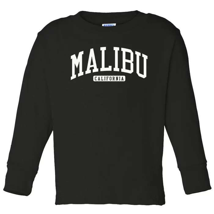 Malibu California CA College Toddler Long Sleeve Shirt