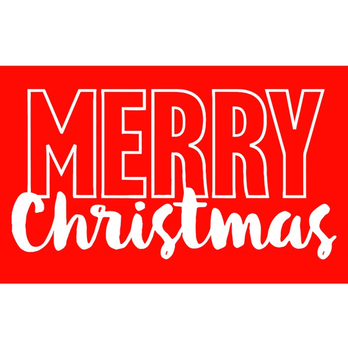 Merry Christmas Cool Text Letters Xmas Bumper Sticker