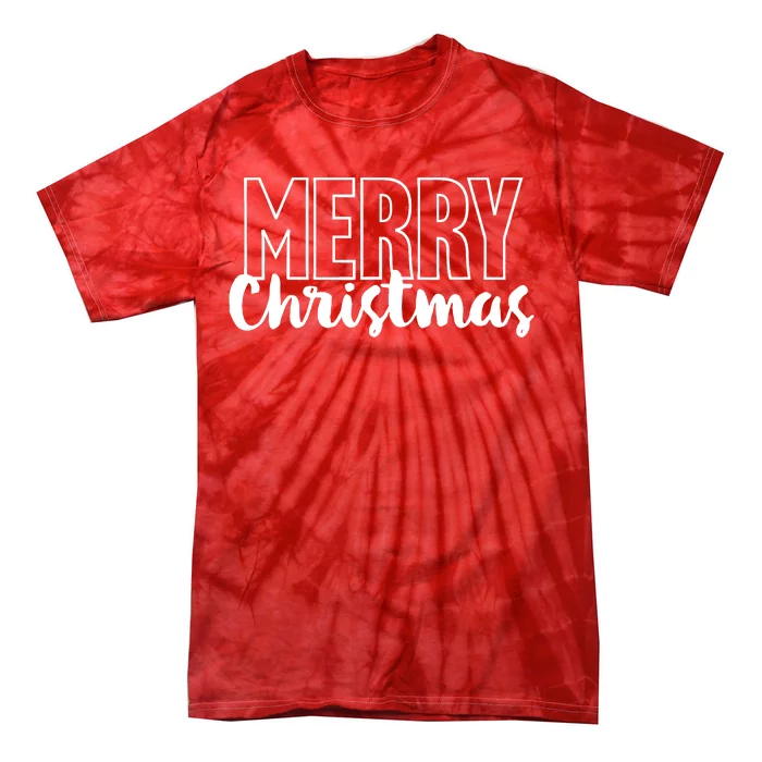 Merry Christmas Cool Text Letters Xmas Tie-Dye T-Shirt