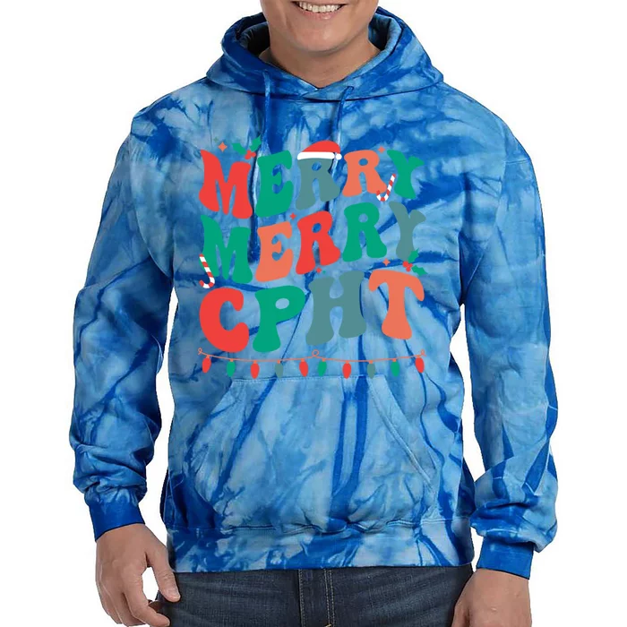 Merry Cpht Christmas Certified Pharmacy Technician Xmas Gift Tie Dye Hoodie