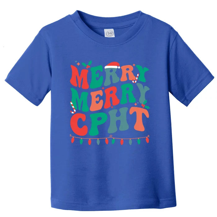 Merry Cpht Christmas Certified Pharmacy Technician Xmas Gift Toddler T-Shirt