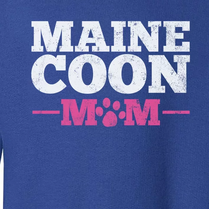 Maine Coon Cat Mom Mama Gift Toddler Sweatshirt