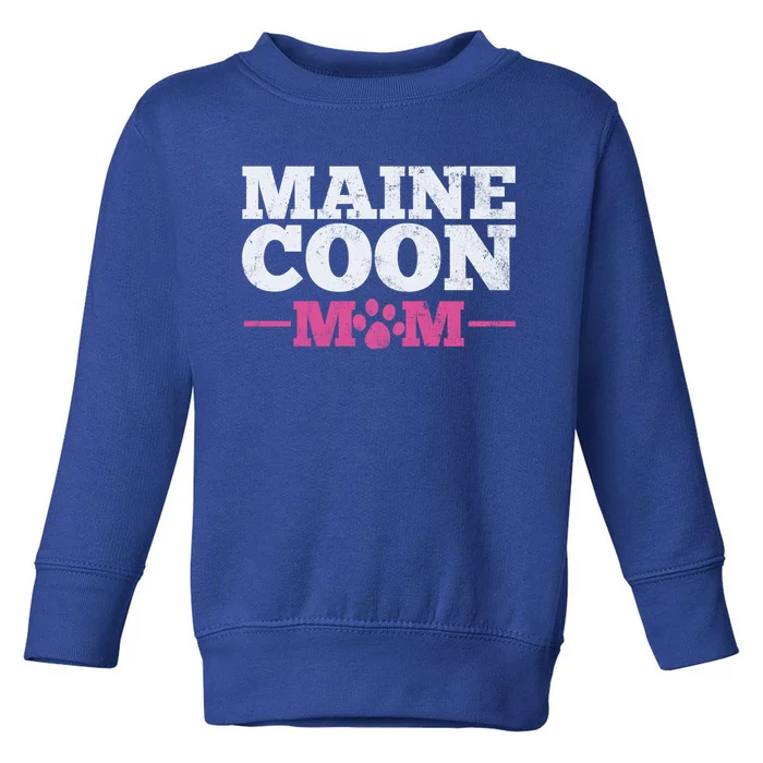 Maine Coon Cat Mom Mama Gift Toddler Sweatshirt