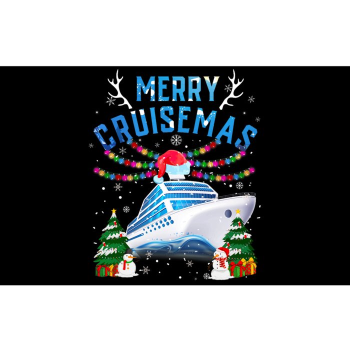 Merry Cruisemas Christmas 2024 Santa Reindeer Cruise Ship Bumper Sticker