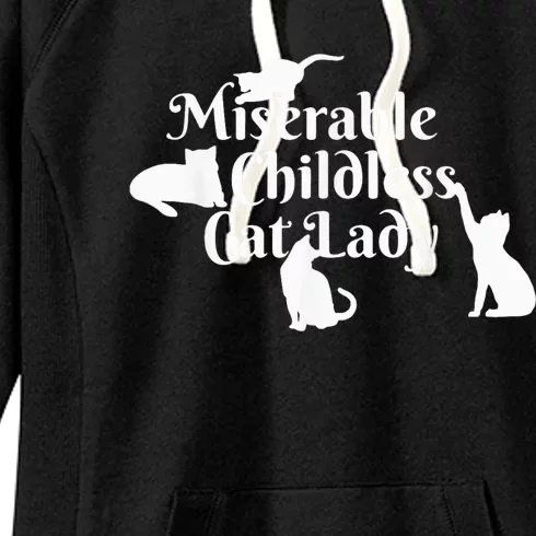 Miserable Childless Cat Lady Madam President 2024 Women's Fleece Hoodie