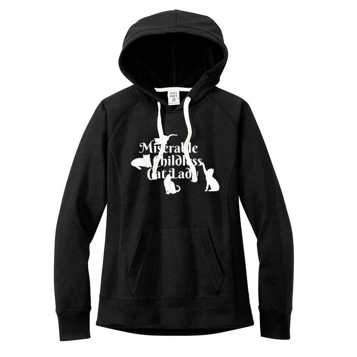 Miserable Childless Cat Lady Madam President 2024 Women's Fleece Hoodie