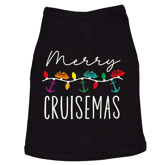 Merry Cruisemas Cruise Christmas Xmas Pajamas Holiday Funny Doggie Tank