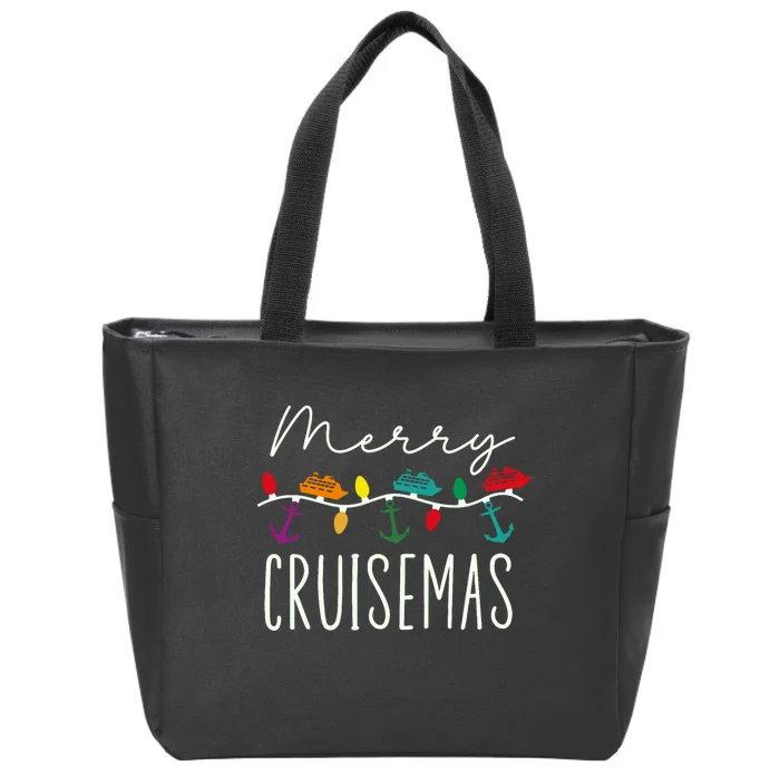 Merry Cruisemas Cruise Christmas Xmas Pajamas Holiday Funny Zip Tote Bag