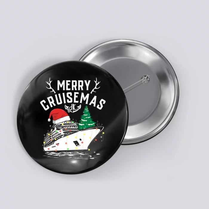 Merry Cruisemas Cruise Ship Family Christmas Funny Button