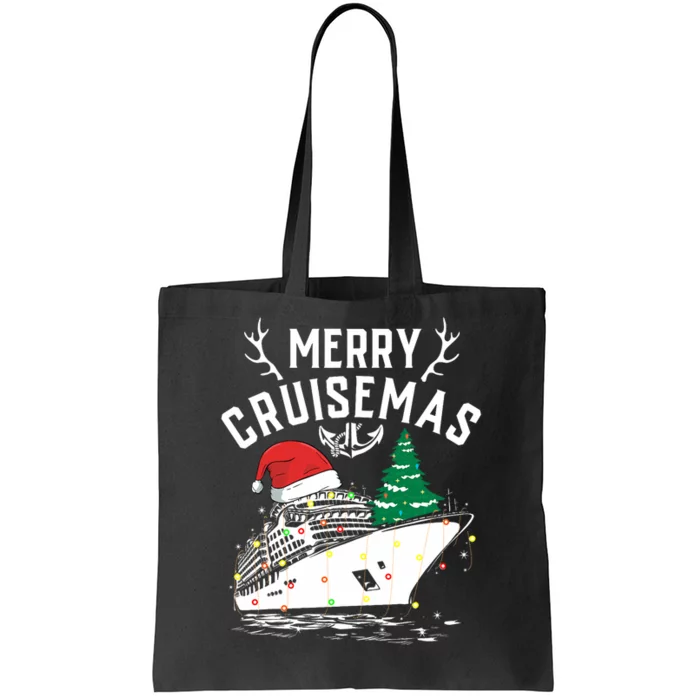 Merry Cruisemas Cruise Ship Family Christmas Funny Tote Bag