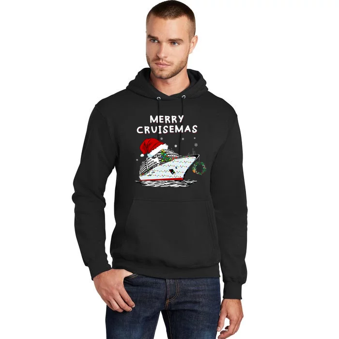 Merry Cruisemas Cruise Ship Santa Hat Christmas Holiday Tall Hoodie