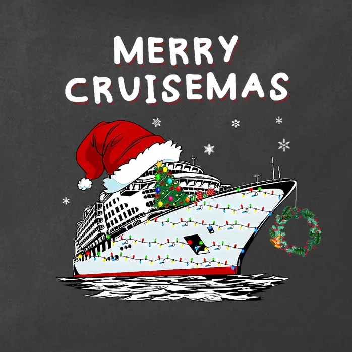 Merry Cruisemas Cruise Ship Santa Hat Christmas Holiday Zip Tote Bag