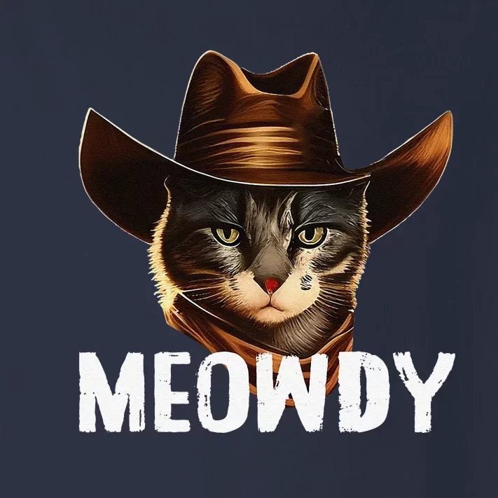 Meowdy Cat Cowboy Funny Cat Meme Toddler Long Sleeve Shirt