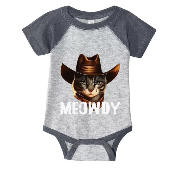 Meowdy Cat Cowboy Funny Cat Meme Infant Baby Jersey Bodysuit