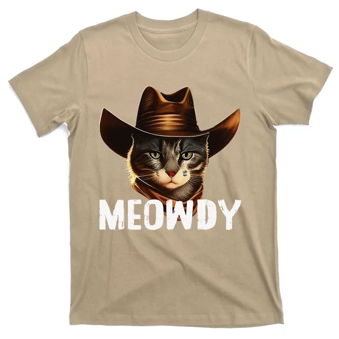 Meowdy Cat Cowboy Funny Cat Meme T-Shirt