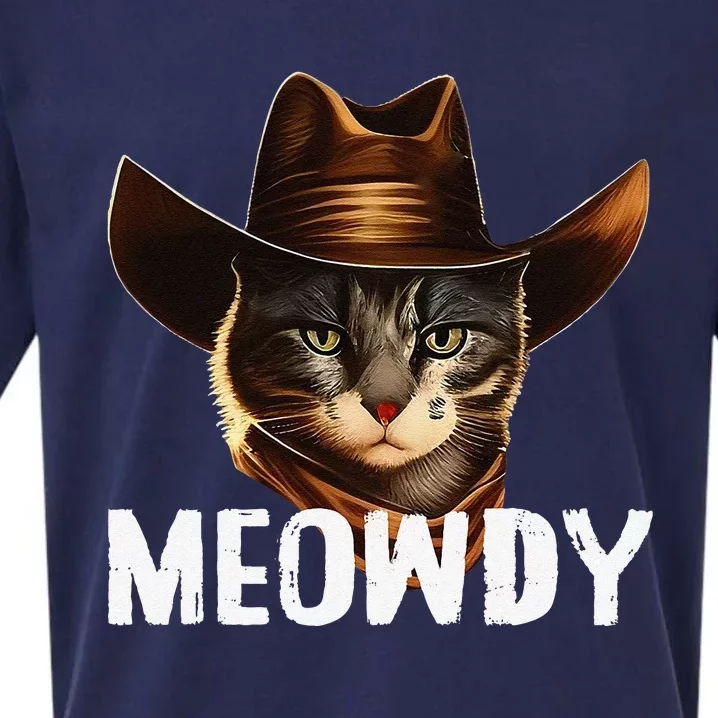 Meowdy Cat Cowboy Funny Cat Meme Sueded Cloud Jersey T-Shirt