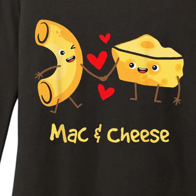 Mac & Cheese Couple Macaroni And Cheese Lover Foodie Womens CVC Long Sleeve Shirt