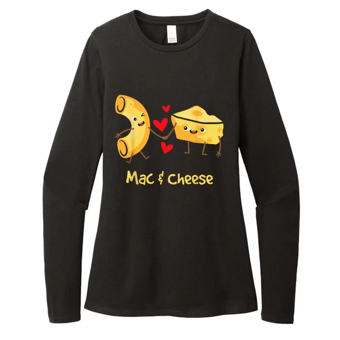 Mac & Cheese Couple Macaroni And Cheese Lover Foodie Womens CVC Long Sleeve Shirt